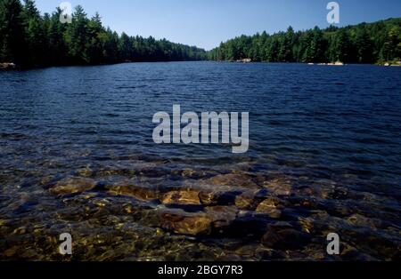 Lac Pharoah, parc naturel du lac Pharoah, parc Adirondack, New York Banque D'Images