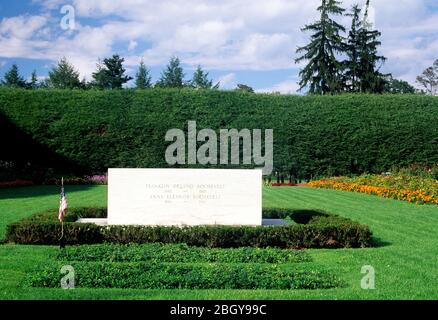 FDR Gravesite, site historique national Franklin D. Roosevelt, New York Banque D'Images