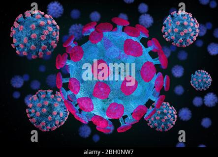 COVID-19 virus micromonde du concept humain Banque D'Images