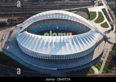 Vue aérienne du stade Moses Mabhida Banque D'Images