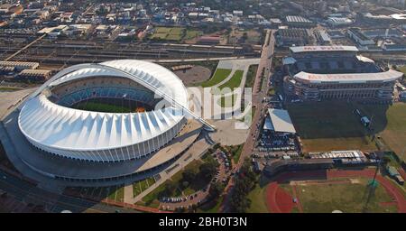 Vue aérienne du stade Moses Mabhida Banque D'Images