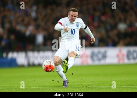 LONDRES, ANGLETERRE - Wayne Rooney, Angleterre, lors du match international amical entre l'Angleterre et la France au stade Wembley, mardi 17 novembre 2015. (Crédit Ryan Dinham | Nouvelles MI) Banque D'Images