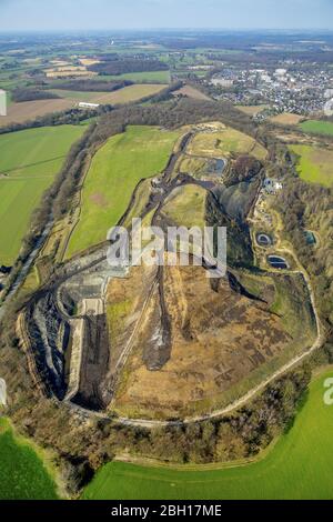 Décharge à refus Eyller Berg à Kamp-Lintfort, 27.02.2016, vue aérienne, Allemagne, Rhénanie-du-Nord-Westphalie, région de la Ruhr, Kamp-Lintfort Banque D'Images