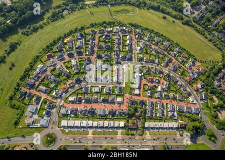 , zone résidentielle Kesselberg à Duisburg, 09.06.2016, vue aérienne, Allemagne, Rhénanie-du-Nord-Westphalie, région de la Ruhr, Duisburg Banque D'Images