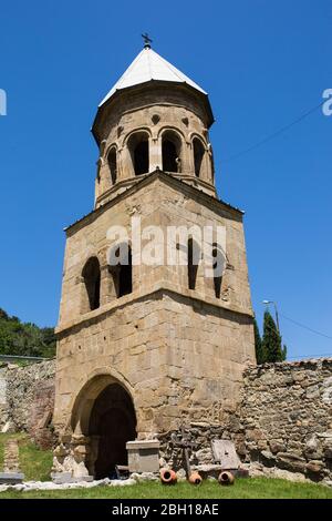 Vue de l'église de la Transfiguration. Monastère de Samtavro a vivant pilier et la particule des reliques des deux saints des treize pères syriens. Banque D'Images