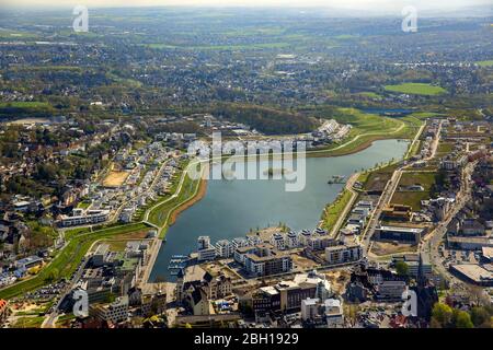 , zone de développement de la zone industrielle de déperdition Phoenix See à Dortmund, 18.04.2016, vue aérienne, Allemagne, Rhénanie-du-Nord-Westphalie, région de la Ruhr, Dortmund Banque D'Images