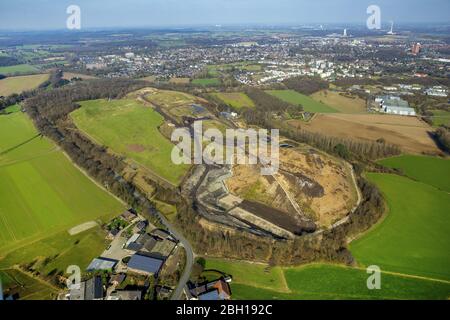 Décharge à refus Eyller Berg à Kamp-Lintfort, 27.02.2016, vue aérienne, Allemagne, Rhénanie-du-Nord-Westphalie, région de la Ruhr, Kamp-Lintfort Banque D'Images