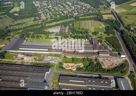 , équipements techniques et installations de production des aciéries Thyssen Krupp Steel de Mannesmannstrasse à Duisburg, 09.06.2016, vue aérienne, Allemagne, Rhénanie-du-Nord-Westphalie, région de la Ruhr, Duisburg Banque D'Images