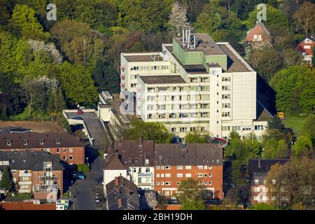 Malteser Krankenhaus St. Josef à Hamm-Bockum-Hoevel, 21.04.2016, vue aérienne, Allemagne, Rhénanie-du-Nord-Westphalie, région de la Ruhr, Hamm Banque D'Images