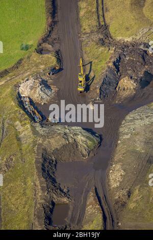 Décharge à refus Eyller Berg à Kamp-Lintfort, 27.02.2016, vue aérienne, Allemagne, Rhénanie-du-Nord-Westphalie, région de la Ruhr, Kamp-Lintfort Banque D'Images