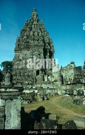 Indonésie, Java, Prambanan, Temple de Shiva. Fin du neuvième siècle. Banque D'Images