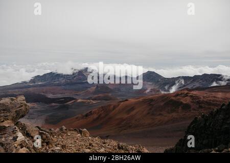 Cratère Haleakala au parc national, Maui, Hawaii, États-Unis Banque D'Images