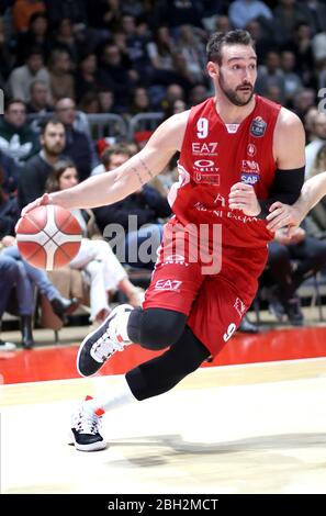 1 Janvier 2020, Bologne, Italie: Bologne, Italie, , 01 Jan 2020, Riccardo Moraschini (AX Armani Exchange Milano) pendant - - - crédit: LM/Michele Nucci (Credit image: © Michele Nucci/LPS via ZUMA Wire) Banque D'Images