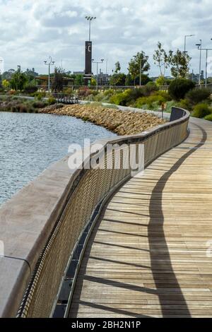 BHP Boarwalk le long du Side Optus Stadium Burswood Perth Australie occidentale Banque D'Images