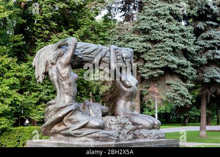 Moscou, Russie, 15 juin 2013. Parc d'amitié de Moscou. Pain de composition. L'auteur de la composition est Vera Mukhina. Banque D'Images