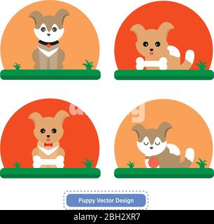 Mignon chien ou Puppy Vector pour des modèles d'icônes ou un arrière-plan de présentation. Icône chien pour logo de magasin d'animaux de compagnie. Peut être utilisé pour l'icône de site Web ou d'applications mobiles Illustration de Vecteur