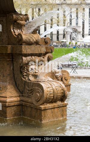 La Josephine Shaw Lowell Memorial Fountain, Bryant Park, NYC Banque D'Images