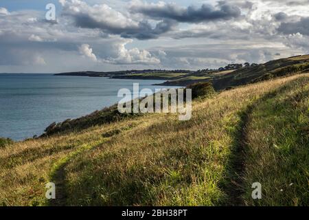 Portscatho; région agricole de Curgurrell; Cornwall; Royaume-Uni Banque D'Images