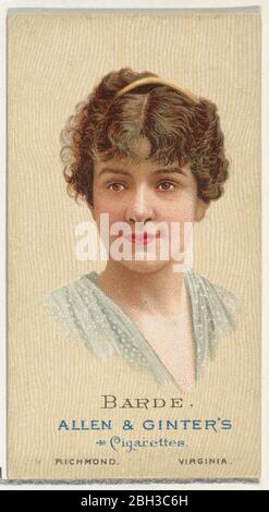 Barde, des beautés du monde, série 2 (N 27) pour Allen &amp; Ginter cigarettes, 1888. Banque D'Images