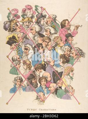 Personnages publics, 1er avril 1801. Banque D'Images