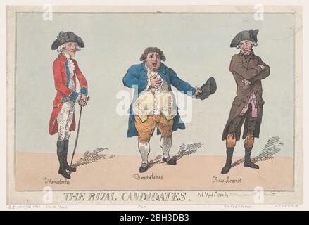 Les candidats au Rival, 8 avril 1784. Banque D'Images