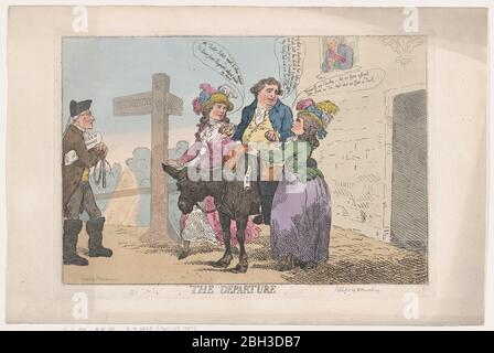 Le départ, 29 avril 1784. Banque D'Images