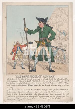 Le tambour majeur de la sédition, 29 mars 1784. Banque D'Images