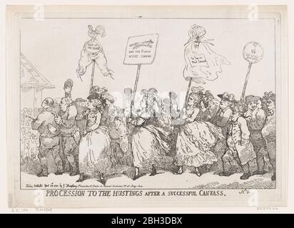 Procession aux hustings après UN Canvas réussi, 30 avril 1784. Banque D'Images