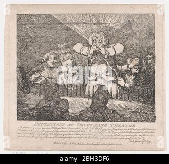 Imitations au théâtre Drury-Lane (beautés pittoresques de Boswell, partie la seconde), 20 juin 1786. Banque D'Images