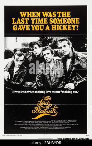 Paul Mace, Sylvester Stallone, Henry Winkler, Perry King, The Lords of Flatbush (1971) Columbia Pictures Poster File référence # 33962-594THA Banque D'Images