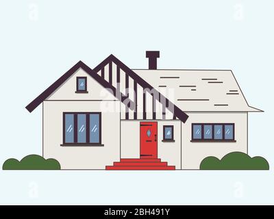 Illustration d'une maison sur un fond blanc Illustration de Vecteur