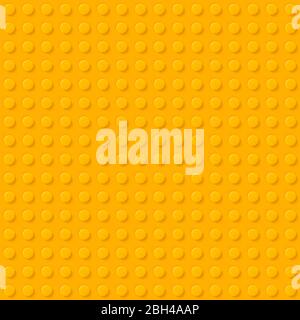 Plaque de construction en plastique jaune sans couture. Kit constructeur. SPE 10 Illustration de Vecteur