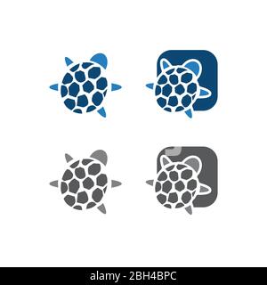 L'icône de tortue isolé sur fond blanc. Animaux de la mer. Symbole du vecteur. Illustration de Vecteur