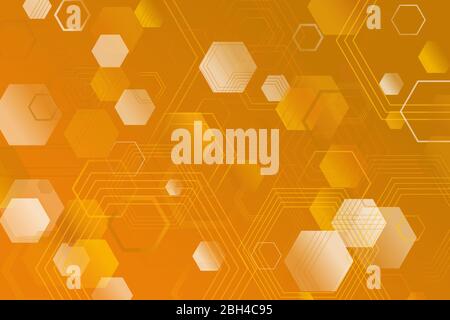 Arrière-plan en toile hexagonale à gradient abstrait et géométrique aléatoire moderne Illustration de Vecteur
