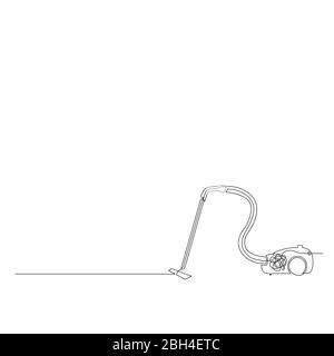Aspirateur continu à une conduite. Illustration vectorielle. Illustration de Vecteur