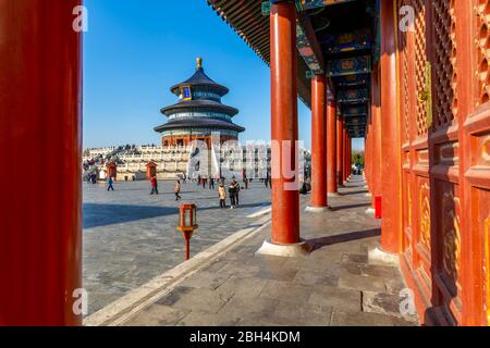 Le Hall de prière pour de bonnes récoltes dans le Temple du ciel, Beijing, République populaire de Chine, Asie Banque D'Images