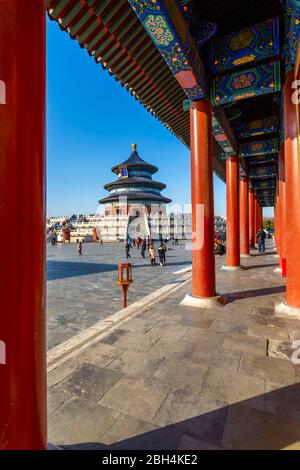 Le Hall de prière pour de bonnes récoltes dans le Temple du ciel, Beijing, République populaire de Chine, Asie Banque D'Images