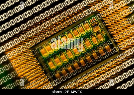 Carte de circuit imprimé orange Banque D'Images