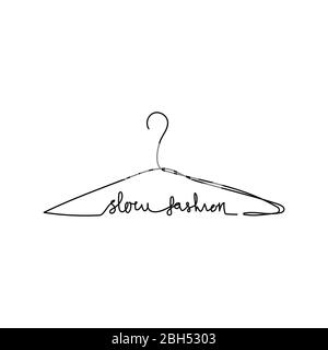 Suspension continue d'une ligne avec inscription lente. Conception pour affiches, tee-shirts, bannières. Illustration vectorielle. Illustration de Vecteur