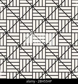 Motif de réseau vectoriel sans couture. Texture moderne abstraite. Répétition de mosaïques géométriques à partir d'éléments carrés et rhombus. Illustration de Vecteur
