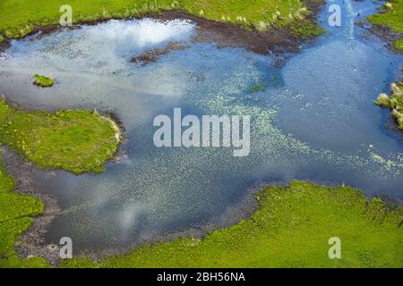 Delta de l'Okavango, au Botswana, l'Afrique - aerial Banque D'Images