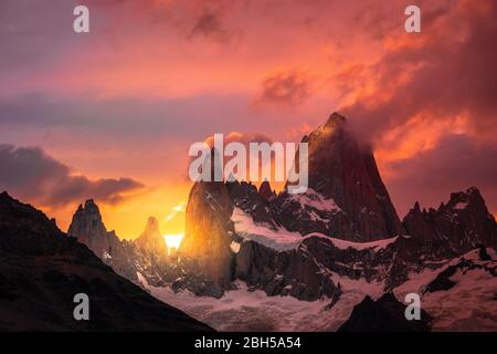 Mont Fitz Roy en Patagonie Argentine Banque D'Images