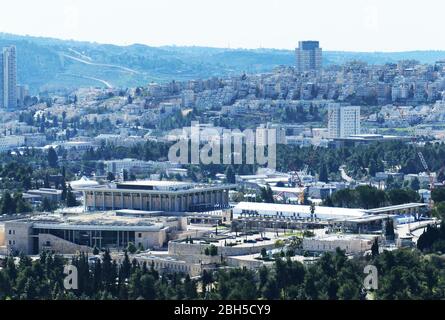 Le bâtiment Kneset ( parlement israélien ) à Jérusalem. Banque D'Images