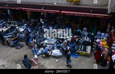 Le Mercato d'Addis-Abeba est l'un des plus grands marchés au monde. Banque D'Images