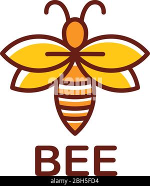 L'icône de l'abeille abeille - logo design inspiration Illustration de Vecteur