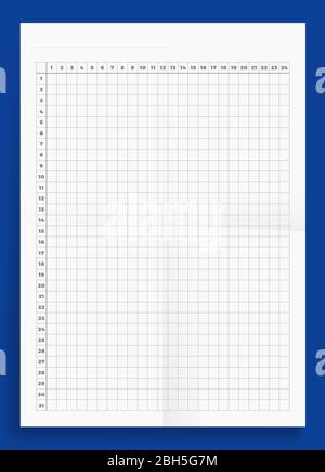 Feuille de papier standard vierge froissée série planificateur montilement format A4 illustration vectorielle Illustration de Vecteur