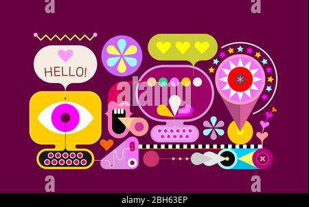 Machine de conception d'attraction, Jukebox. Illustration vectorielle d'art moderne. Illustration de Vecteur