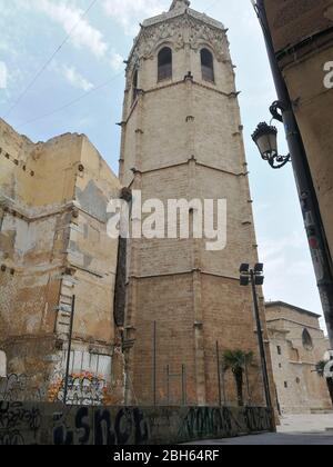 Rues vides de Valence, Espagne, en raison du verrouillage du coronavirus Banque D'Images