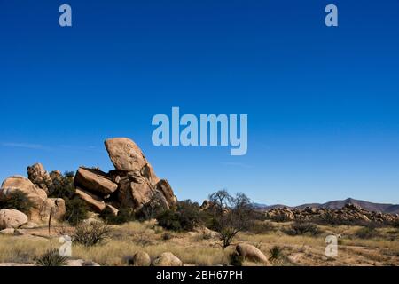 Rochers géants en granit dans le Texas Canyon dans le comté de Colise en Arizona Banque D'Images