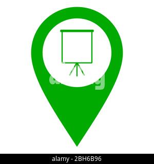 Tableau de conférence et broche d'emplacement Banque D'Images